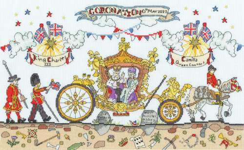 Kreuzstichpackung 39x24cm - Cut Thru' Coronation Carriage